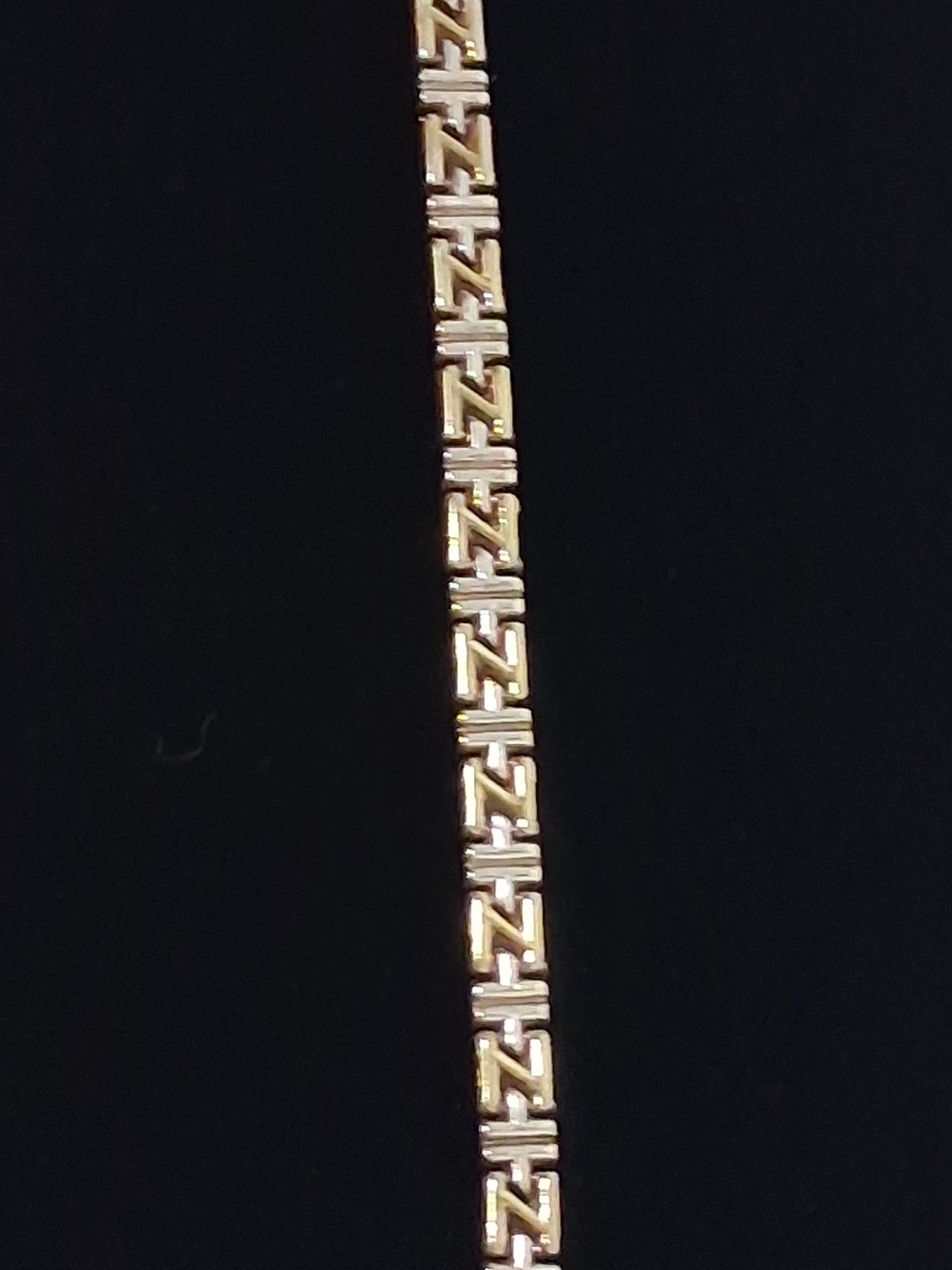 Milor 925 sterling silver Z link bracelet 7.5 "